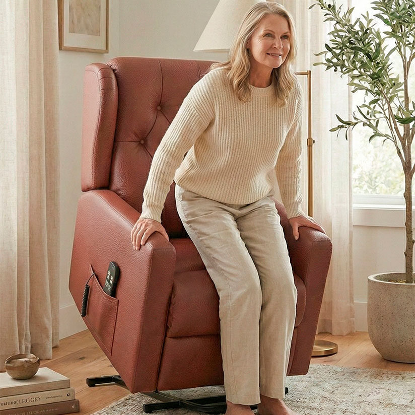 Rutland Rise and Recline Chair. RiseUp Furniture in Scotland & the North of England.