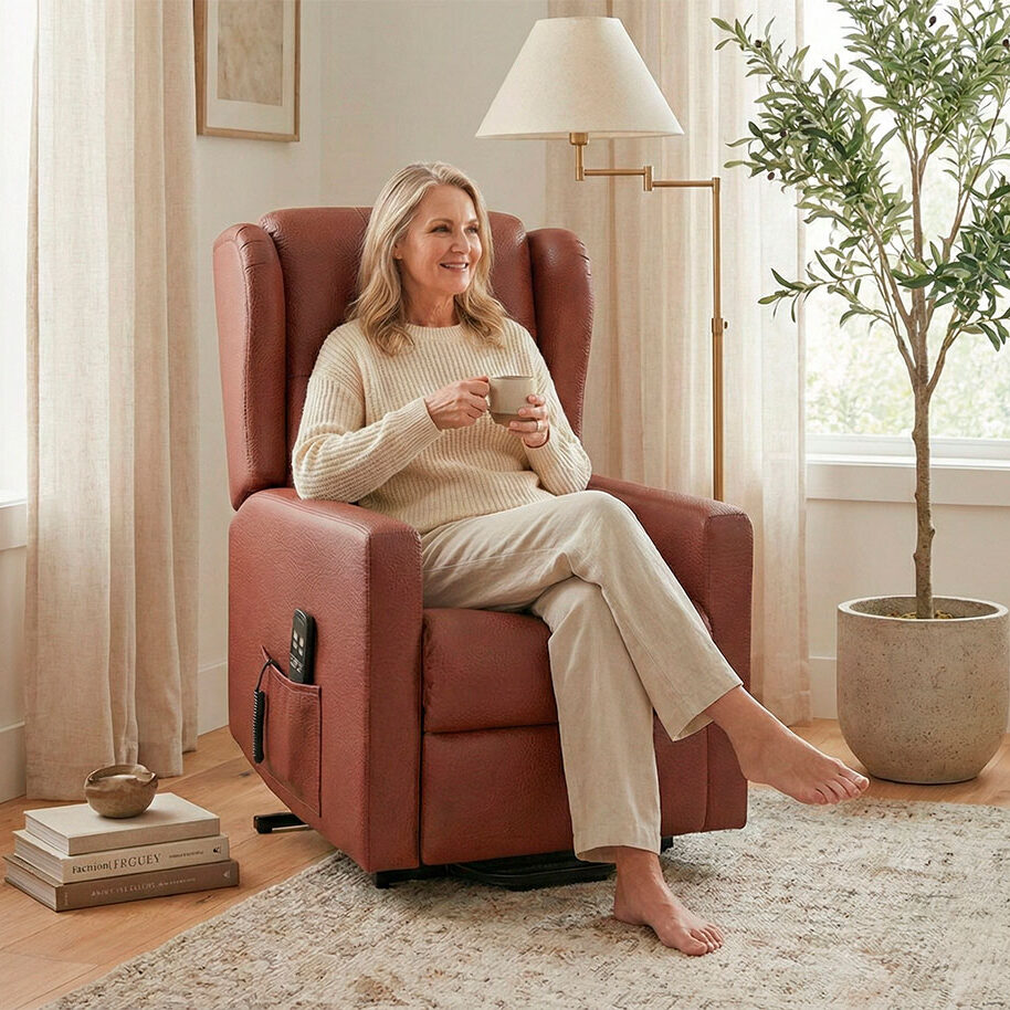 Rutland Rise and Recline Chair. RiseUp Furniture in Scotland & the North of England.