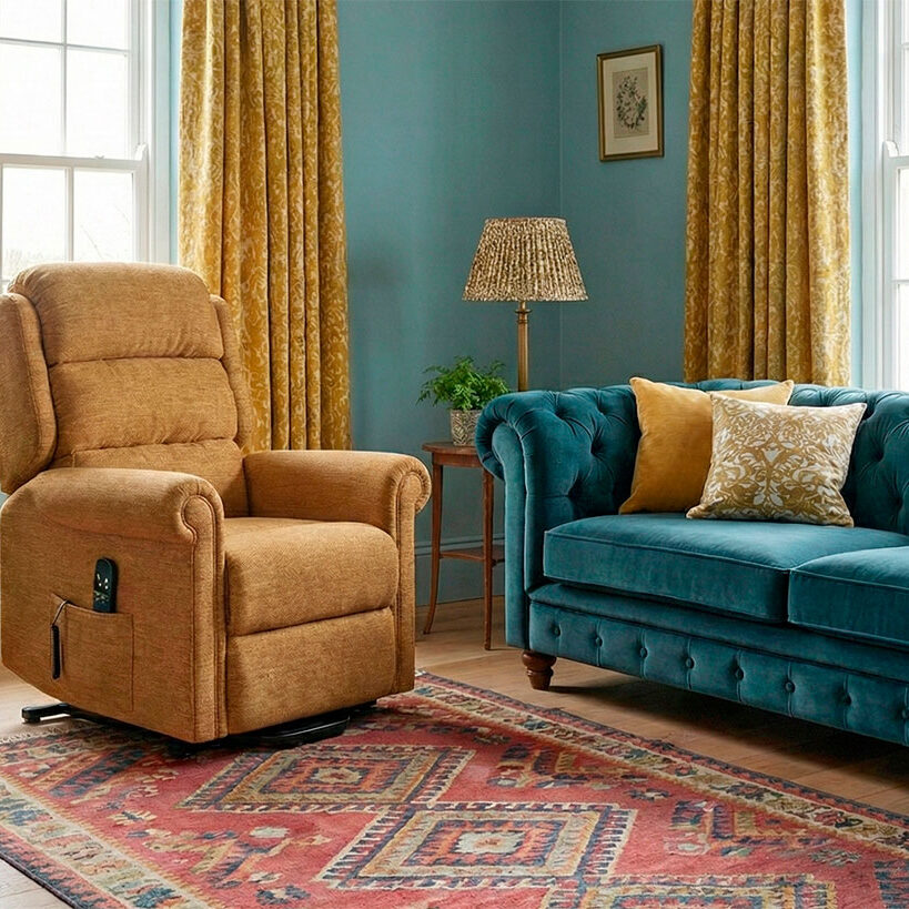 Sterling Rise and Recline Chair. RiseUp Furniture in Scotland & the North of England.
