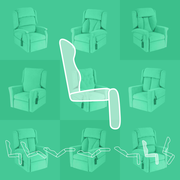 Quad Seated Rise Quad Motor Riser Recliner Chair Mechanism from RiseUp - Mobility Furniture in Scotland, Cumbria and Northumberland
