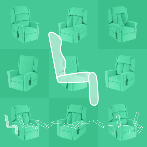 Quad Seated Quad Motor Riser Recliner Chair Mechanism from RiseUp - Mobility Furniture in Scotland, Cumbria and Northumberland