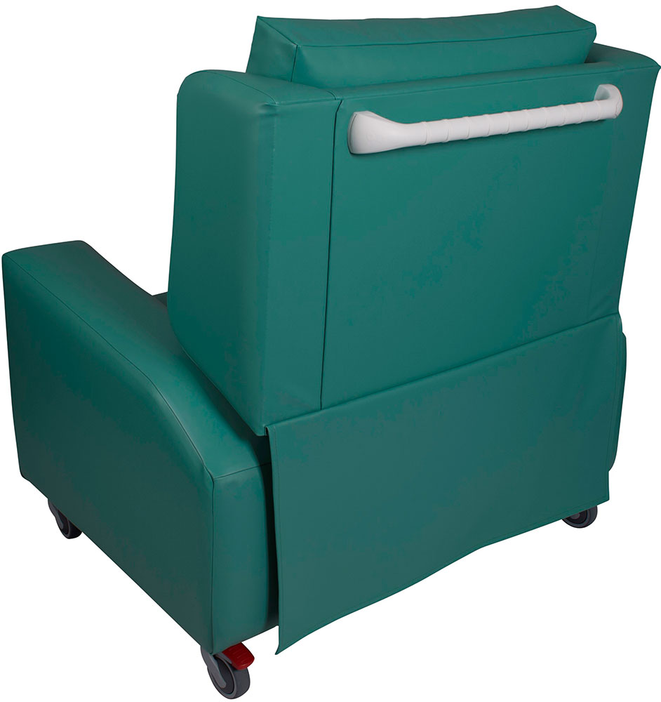 The Bariatric Chair - Green Leather with Square Arms - Rear View The Bariatric Chair - Green Leather with Square Arms - Rear View from RiseUp Furniture - Furniture that puts you back in control. Rise and recline chairs, adjustable beds and bath lifts in Scotland, Cumbria and Northumberland