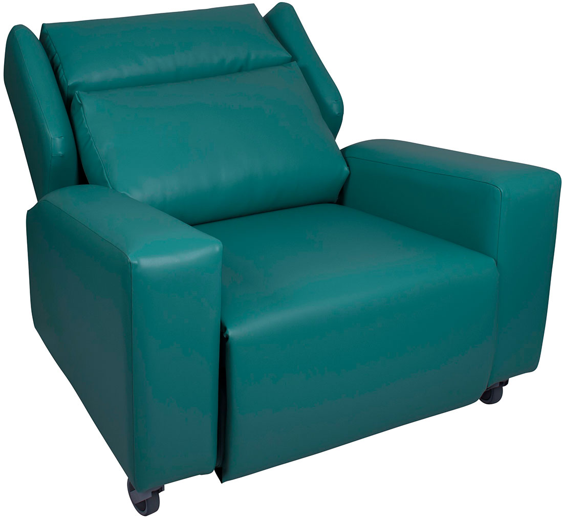 The Bariatric Chair - Green Leather with Square Arms Seated with back reclined The Bariatric Chair - Green Leather with Square Arms Seated with back reclined from RiseUp Furniture - Furniture that puts you back in control. Rise and recline chairs, adjustable beds and bath lifts in Scotland, Cumbria and Northumberland
