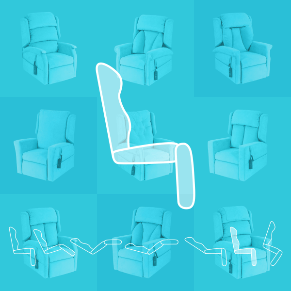 Triple Rise 1 Triple Motor Rise & Recline Chair Mechanism from RiseUp - Mobility Furniture in Scotland, Cumbria and Northumberland